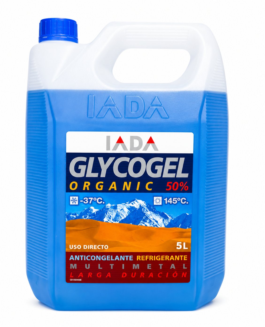 Anticongelante IADA Glycogel Organic 50% azul 5L -37ºC