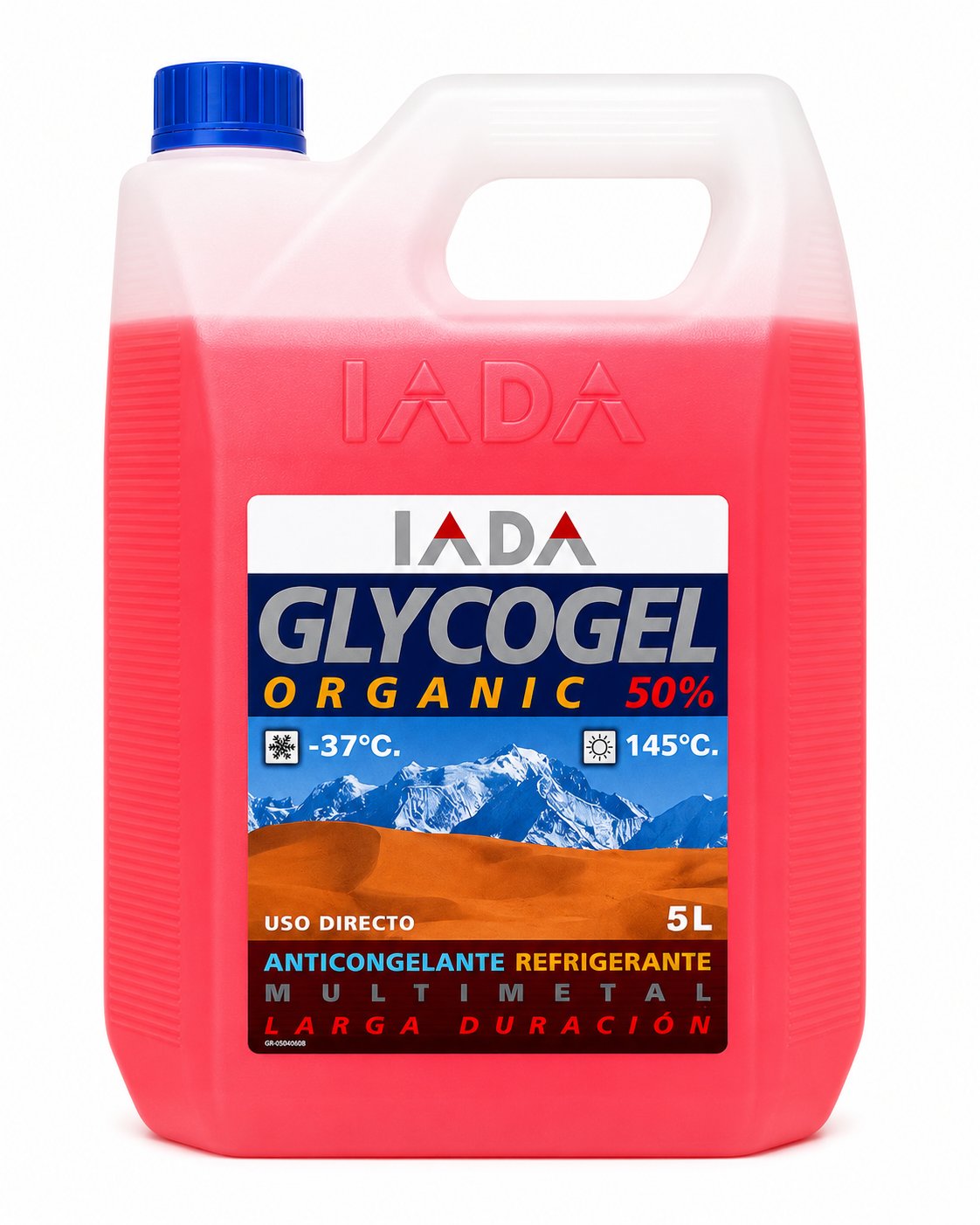 Anticongelante IADA Glycogel Organic 50% rojo 5L -37ºC