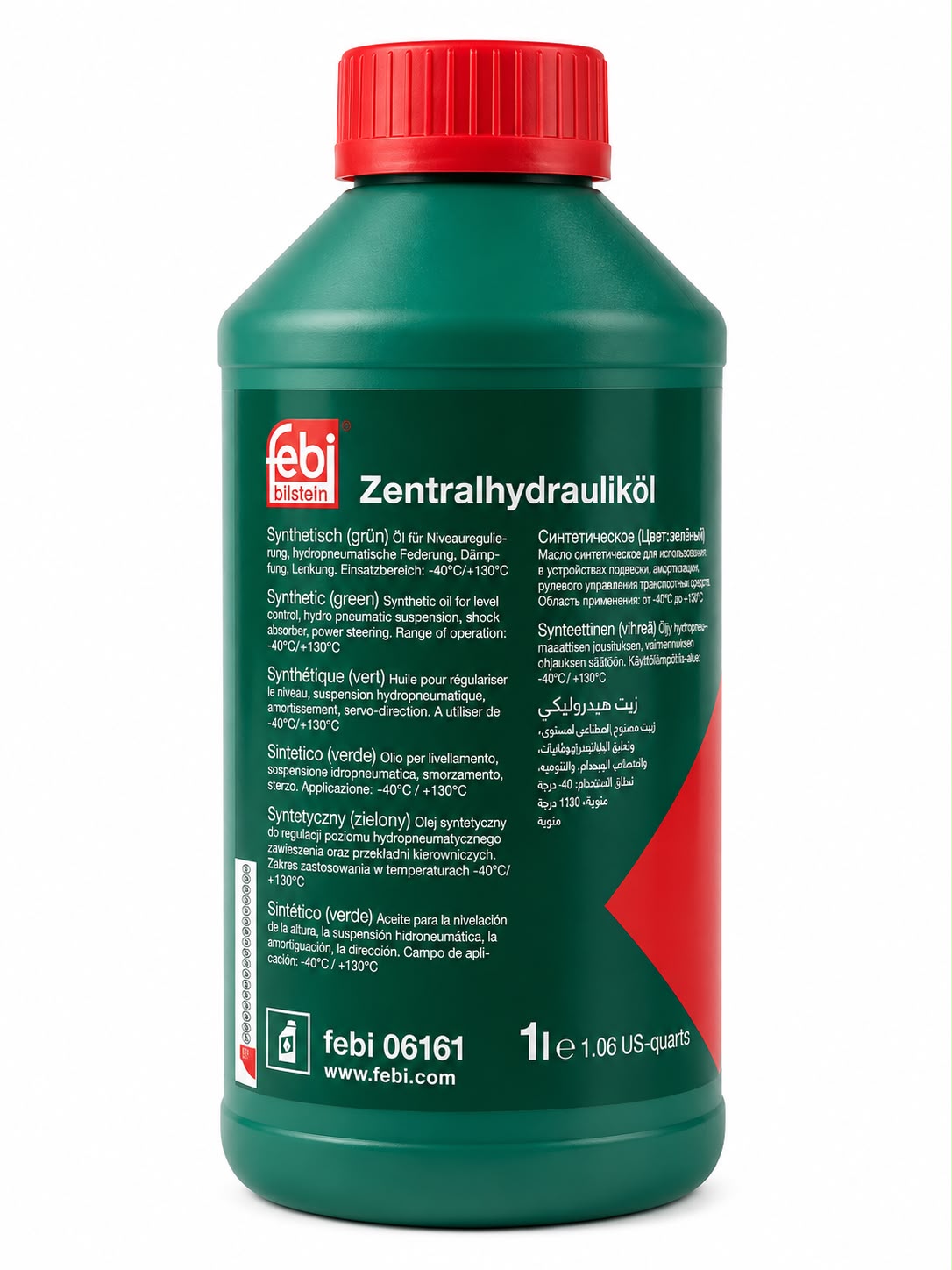 Febi Bilstein Zentralhydrauliköl aceite hidráulico sintético verde para dirección y suspensión hidroneumática 1L